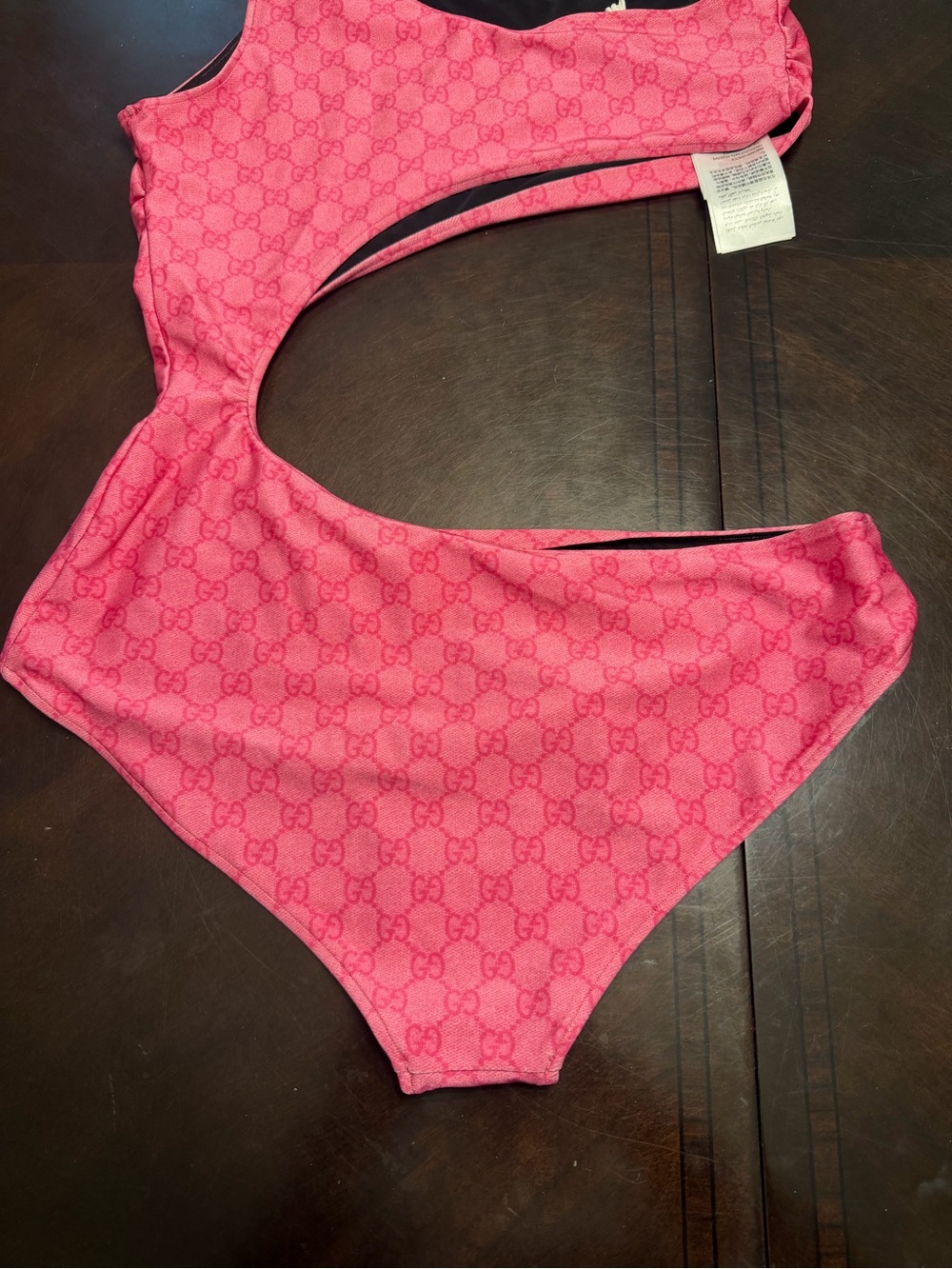 New Authentic Gucci GG Supreme Pink One Piece Swimsuit Size XL - Picture 8 of 15